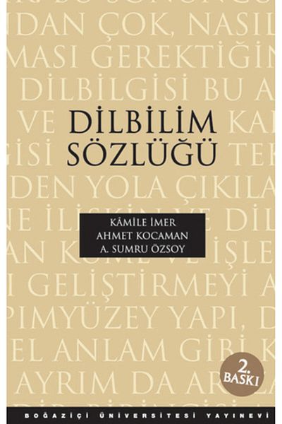 Boğaziçi Üniversitesi Yayınevi Dictionary of Linguistics