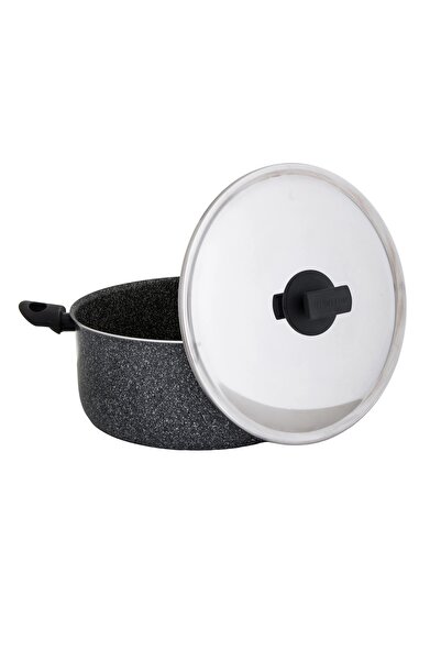 Newflon Granite pot with lid 24 cm