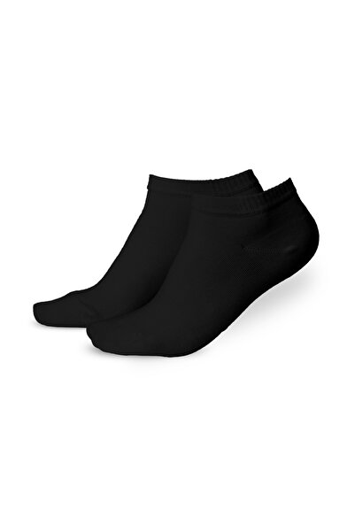 Matateks Bamboo Women's Booties Plain Black Socks 200 Needles Seamless 3 Pack