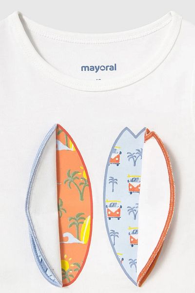 MAYORAL 1069 Μοντέλο Λευκή Μπλούζα Κοριτσιού