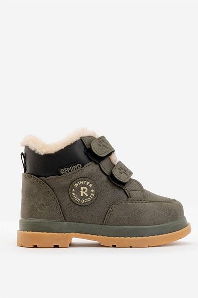 Liger Winter Fur Lined Baby Boots (22-25) Khaki