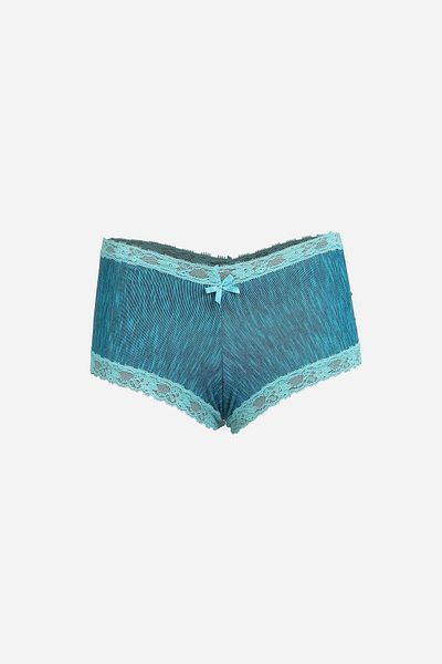 Akbeniz Set de 2 boxeri pentru femei din bumbac verde apă - 40278