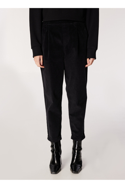 Benetton Yüksek Bel Normal Siyah Kadın Pantolon 4HA2556K4