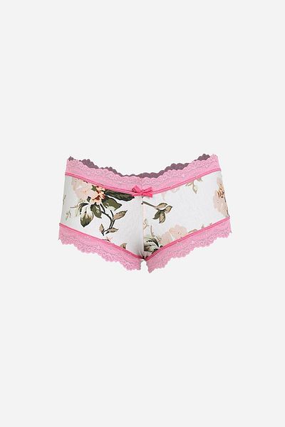 Akbeniz White Cotton Women's Boxers - Πακέτο 2 40280