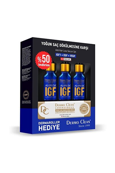 Alopecia Saç Dökülmesine Karşı Igf Serum 3 Aylık Set Dermaroller Hediye