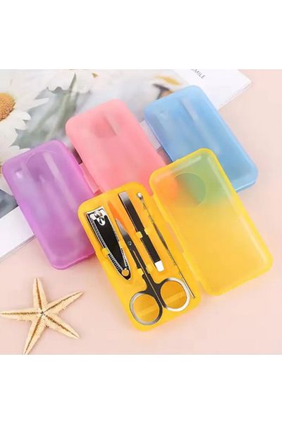 DeftHike Mini Bag Size 4 Pieces Nail Clipper, Tweezers, Eyebrow Scissors, Manicure Set-Personal Care Set