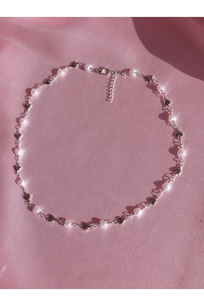 Reorah Collection Infinite Heart Necklace with Pearls