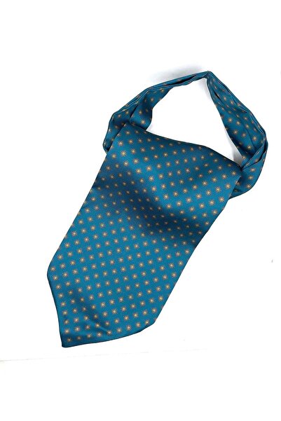 La Pescara Ανδρικό κασκόλ με μικρό σχέδιο σε χρώμα πετρέλαιο K447