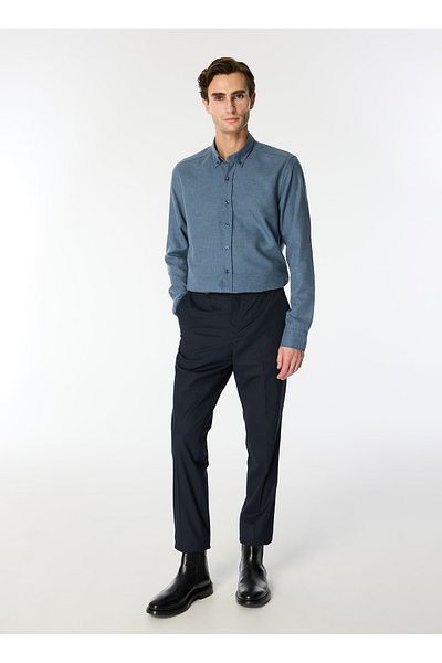 ALTINYILDIZ CLASSICS Slim Fit Slim Fit Ανδρικό τζιν πουκάμισο - Ιστιοπλοϊκό με κουμπιά