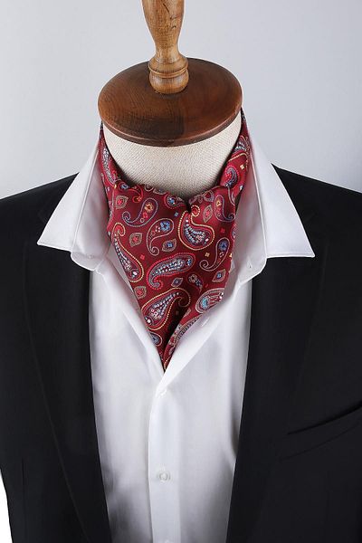 La Pescara Red Shawl Pattern Men's Scarf K417