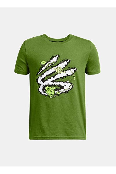 Under Armour Baskılı Haki Erkek Çocuk T-Shirt 1387103-306-Curry Trend Tee 1