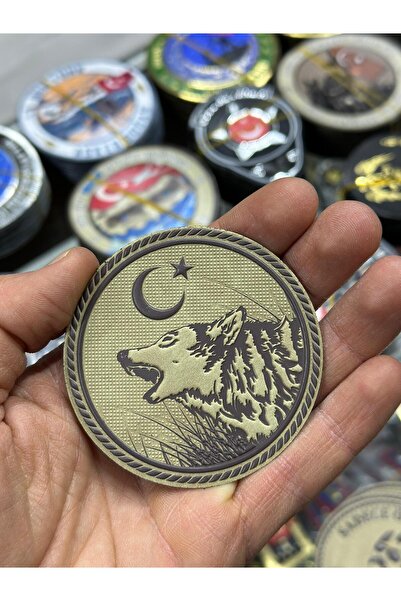 KOMANDO PAZARI رقعة فيلكرو خلفية مقطوعة بالليزر ثلاثية الأبعاد على شكل نجمة ا...