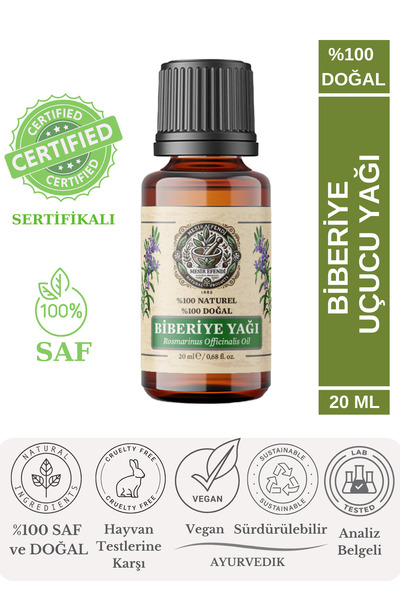 MESİR EFENDİ Biberiye Uçucu Yağı (ROSEMARY ESSENTİAL OİL) %100 Doğal 20 ml