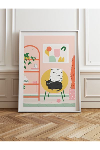HOMEPACK Pictură cu un singur cadru din lemn Pictură poster dintr-o bucată TK/735