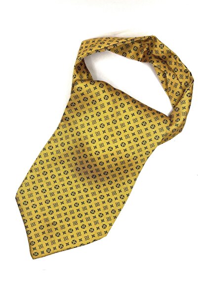 La Pescara Ανδρικό κασκόλ με μικρό σχέδιο σαφράν K444