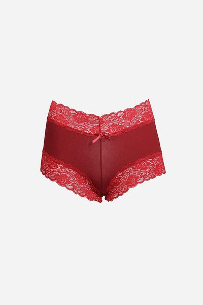 Akbeniz Claret Red Cotton Γυναικείο Boxer - Πακέτο 2 40277