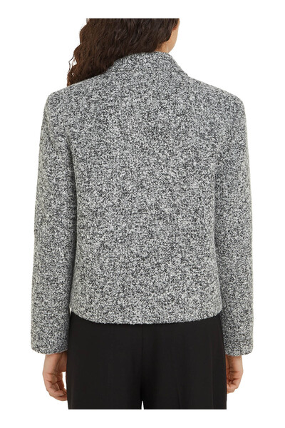 Tommy Hilfiger Standart Gri Kadın Ceket BOUCLE YÜN MIX JACKET