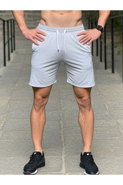 DEEPSENCE Men's Gray Cotton Shorts - Slim Fit Lycra Fit