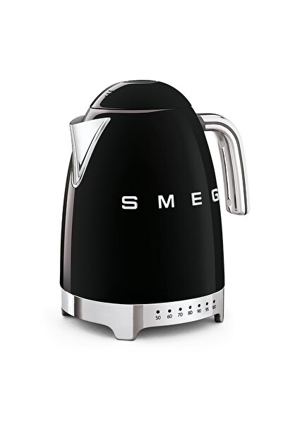 SMEG 50's Style Retro Siyah Isı Ayarlı Kettle Klf04bleu