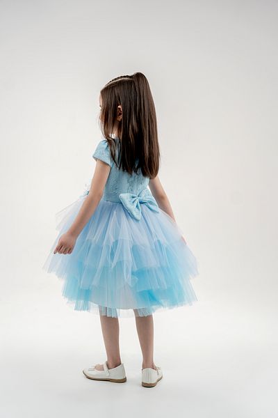 Eray Kids Βραδινό φόρεμα για κορίτσια Φόρεμα με δαντέλα βολάν λουλούδι με λεπτομέρεια τραγανό φόρεμα 3-6 ετών