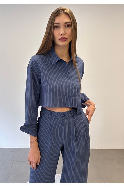 ossons Striped Shirt Pants Suit