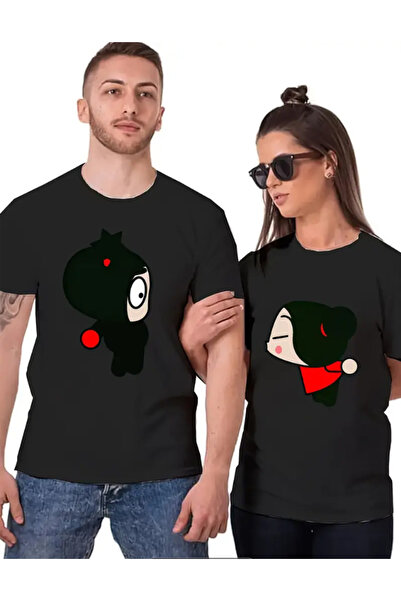 Marco Fresco 2'li Çiftler İçin Tatlı Peluş Ayıcıklar Baskılı Çift T-shirt