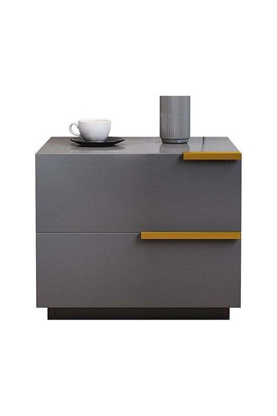House One Nightstand | European-style Light Luxury Bedside Table With Drawers 50x42x47 Cm - Black