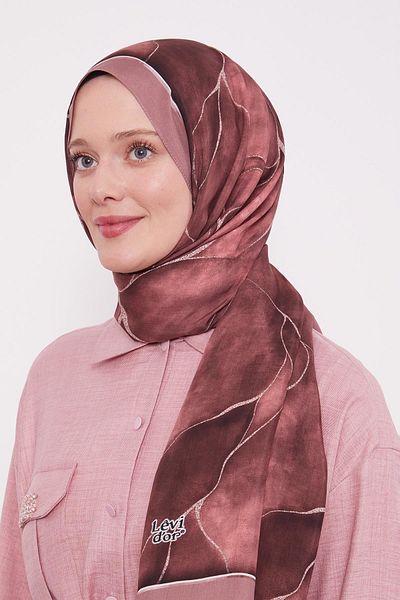 Levidor Pink Leaf Pattern Royal Shawl