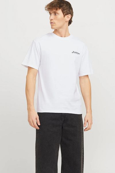 Jack & Jones Tricou JACK & JONES Beau Frontprint - 12275012-Λευκό