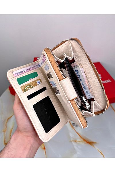 patideri Soft Women's Wallet with Zipper Magnet