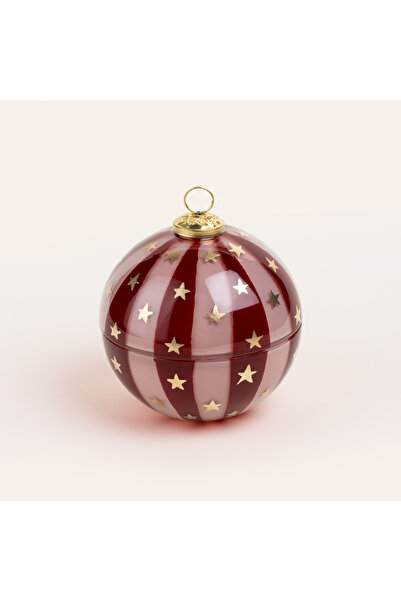 Zsa Zsa Zsu Aravalı Cam Dekoratif Kase 13x13x13 Cm Fuşya