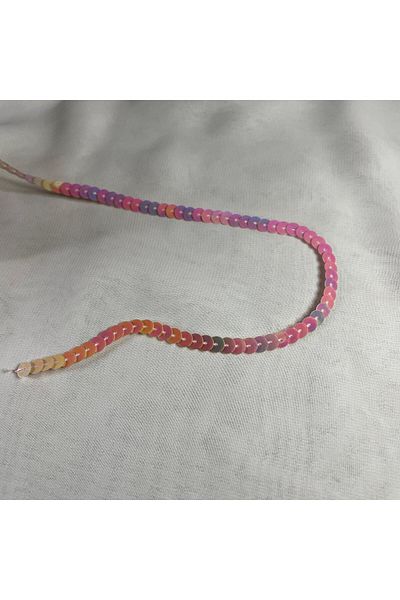 Bukle İplik Light Pink to Yellow Holo Flake Decorative Strip - Flake Diameter 0.6 cm (5 Meters)