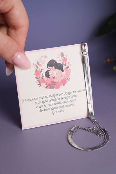 Jack Ferrero Dear Mother - Friend Birthday Bracelet - Paper No Throw Steel Color
