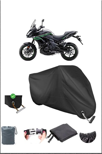Breen قماش القنب الأسود Kawasakı Versys1000 المتين المتوافق مع قفل الدراجة ال...