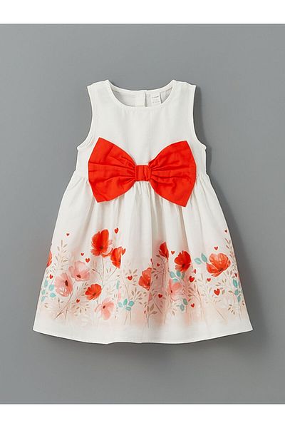 LC Waikiki New Season Floral Girl's Satin Dress - S5K155Z1