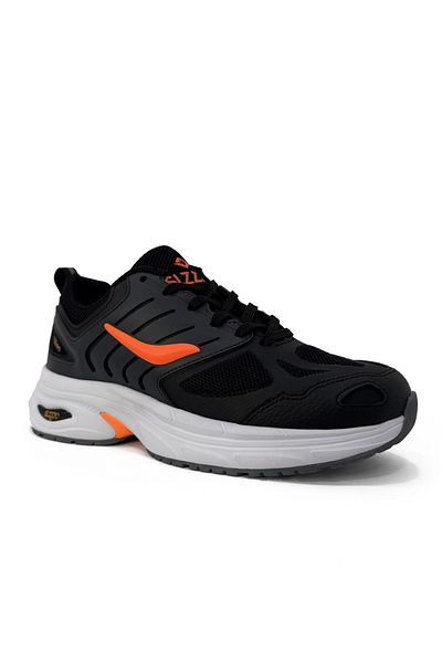 SOLAZER Pantofi sport negru portocaliu pentru bărbați, pantofi sport casual 041