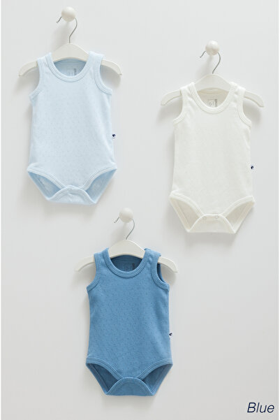 Caramell %100 Pamuk 3'lü  Body Set ERKEK Bebek