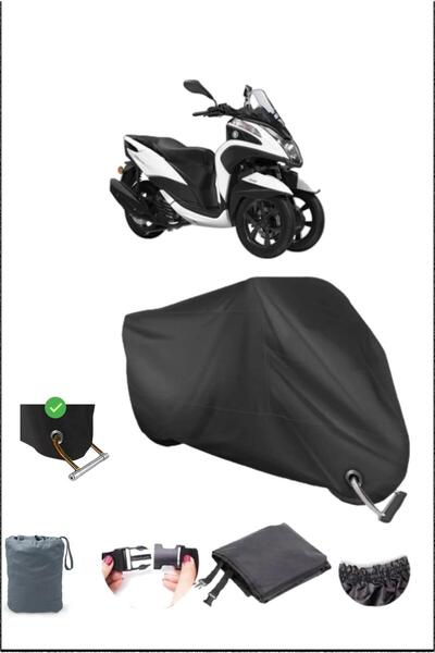 Breen قماش القنب الأسود للدراجات النارية المتوافق مع قفل متين Yamaha Trıcıty125