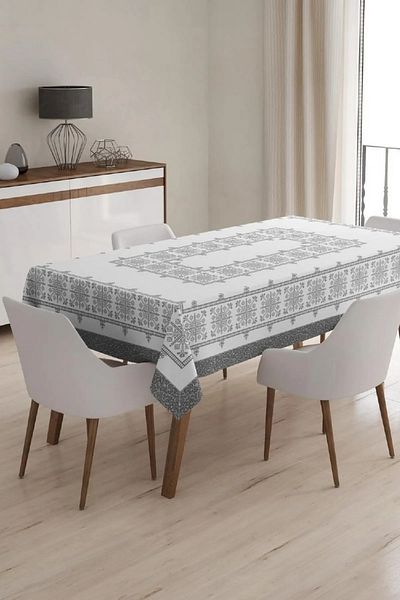 Viadela Snow Patterned Practical Tablecloth with Pattern Suitable for Daily Use