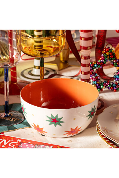 Zsa Zsa Zsu Nanpur Metal Kase 15x15x5 Cm Beyaz- Yeşil