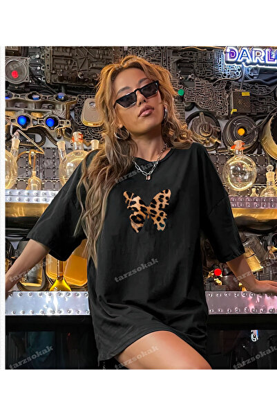 Tarzsokak Леопардов принт Butterfly 2 - Релаксирана кройка