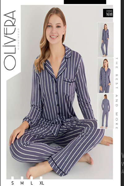 Olivera 4 Seasons Size Button Women's Pjamas Set Dfn1618