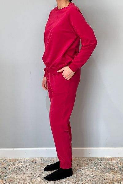 REMSA Claret Red Γυναικείο Σετ Φούτερ και Φούτερ - Elastic Leg 8006