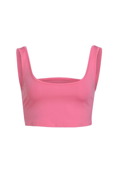 Quzu Pink Crop Bustier - Thick Strap