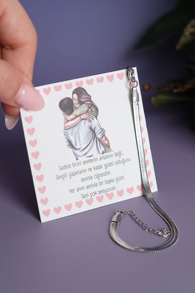 Jack Ferrero Dear Mother - Friend Birthday Bracelet - Paper No Throw Steel Color