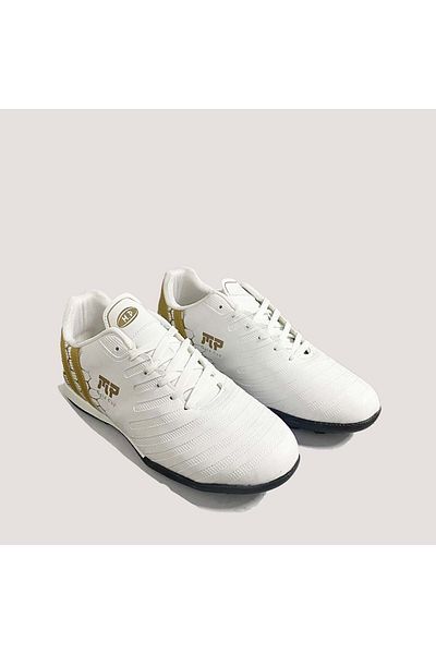 M.P. M.P. Pantofi casual albi cu detaliu auriu MP-2116 Pantofi albi