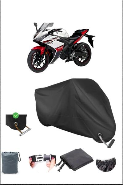 Breen قماش القنب الأسود للدراجات النارية المتوافق مع قفل متين من Yamaha Yzfr25