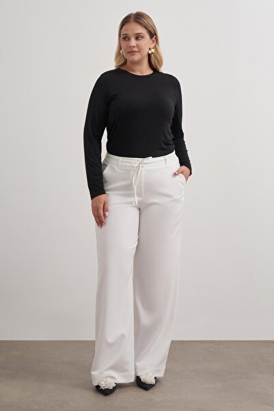 MYLİNE Pantaloni largi cu talie elastică