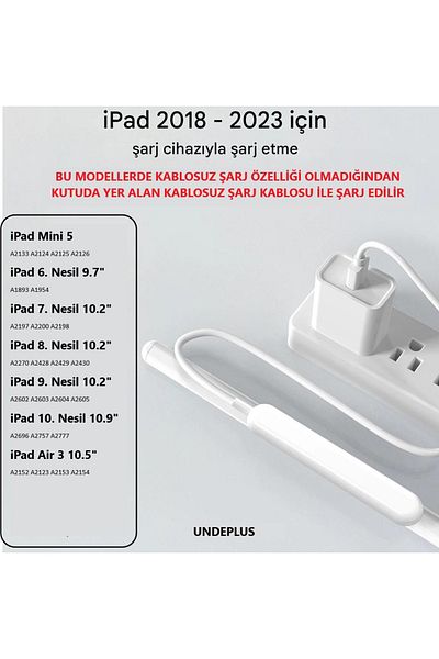 UnDePlus ايباد 6/7/8/9/10. الجيل 10.2/10.9 بوصة قلم الجيل الثاني المتوافق مع قلم اللمس باللون الأحمر/المائل