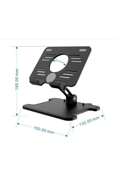 CARNIVAL LAND Στήριγμα Πτυσσόμενη επιτραπέζια βάση για tablet και τηλέφωνο Μαύρη βάση στήριξης tablet Μαύρη βάση τηλεφώνου